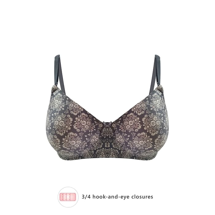 Clovia Padded Non-Wired Full Cup Floral Print Multiway T-shirt Bra in Dark Grey - BR1277Y05
Clovia Padded Non-Wired Full Cup Floral Print Multiway T-shirt Bra in Dark Grey - BR1277Y05