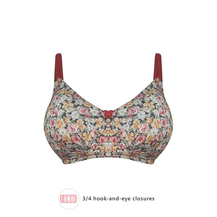 Clovia Padded Non-Wired Full Cup Floral Print T-shirt Bra in Multicolour With Matching PN5101X19 - BR0935Z09, Maroon
Clovia Padded Non-Wired Full Cup Floral Print T-shirt Bra in Multicolour With Matching PN5101X19 - BR0935Z09, Maroon