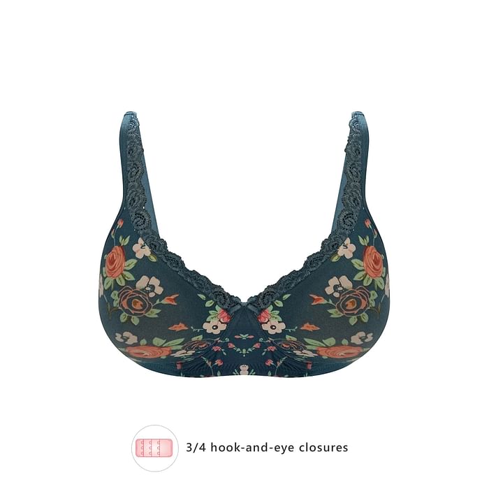 Clovia Padded Non-Wired Full Cup Floral Print T-shirt Bra in Sapphire Blue - BR2252M08, Navy
Clovia Padded Non-Wired Full Cup Floral Print T-shirt Bra in Sapphire Blue - BR2252M08, Navy