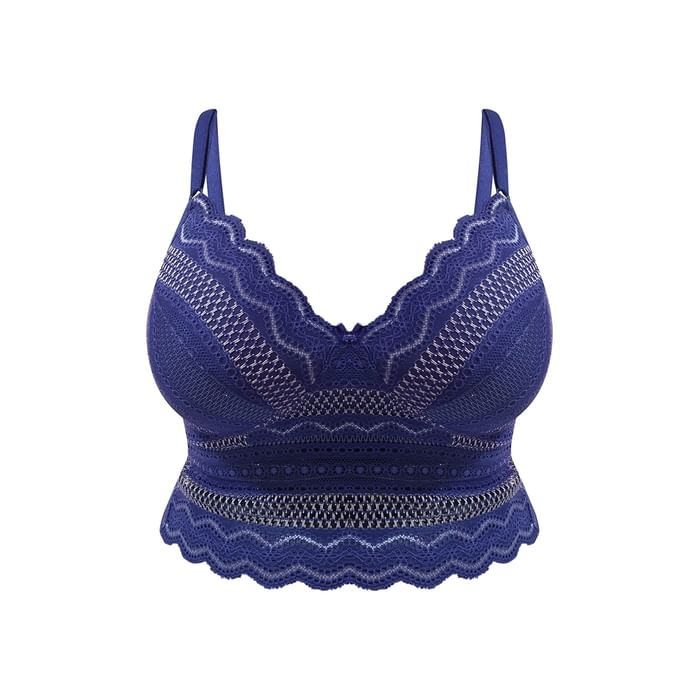 Clovia Padded Non-Wired Full Cup Longline Bralette in Royal Blue - Lace - BR1970R08, Navy
Clovia Padded Non-Wired Full Cup Longline Bralette in Royal Blue - Lace - BR1970R08, Navy