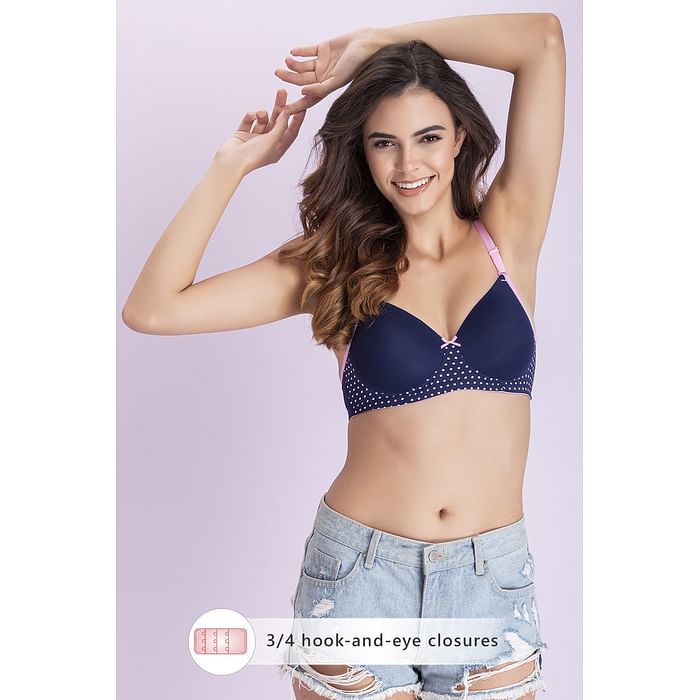 Clovia Padded Non-Wired Full Cup Multiway T-shirt Bra in Blue Melange - BR1897U08, Navy
Clovia Padded Non-Wired Full Cup Multiway T-shirt Bra in Blue Melange - BR1897U08, Navy