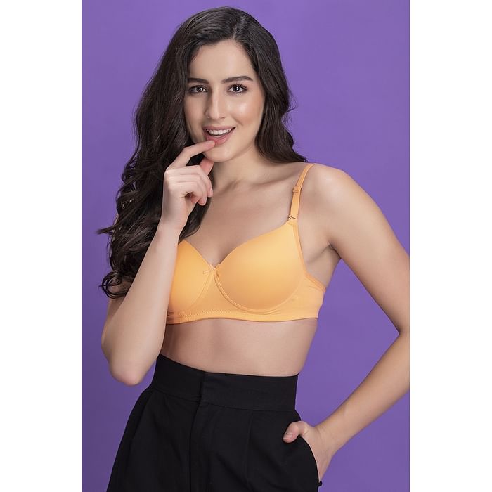 Clovia Padded Non-Wired Full Cup Multiway T-shirt Bra in Pastel Orange - Cotton - BR1049P16
Clovia Padded Non-Wired Full Cup Multiway T-shirt Bra in Pastel Orange - Cotton - BR1049P16