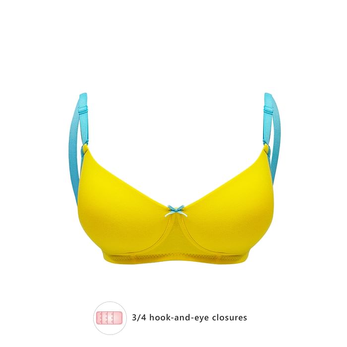 Clovia Padded Non-Wired Full Cup Multiway T-shirt Bra in Yellow - Cotton - BR1049A02, Light yellow
Clovia Padded Non-Wired Full Cup Multiway T-shirt Bra in Yellow - Cotton - BR1049A02, Light yellow