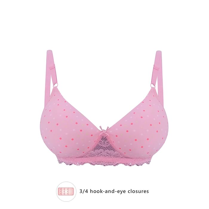 Clovia Padded Non-Wired Full Cup Polka Print T-Shirt Bra in Baby Pink - BR1806M22, Light pink
Clovia Padded Non-Wired Full Cup Polka Print T-Shirt Bra in Baby Pink - BR1806M22, Light pink
