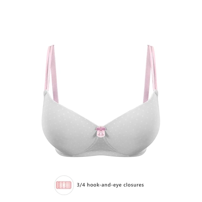 Clovia Padded Non-Wired Full Cup Polka Print T-shirt Bra in Light Grey - BR1067M01
Clovia Padded Non-Wired Full Cup Polka Print T-shirt Bra in Light Grey - BR1067M01