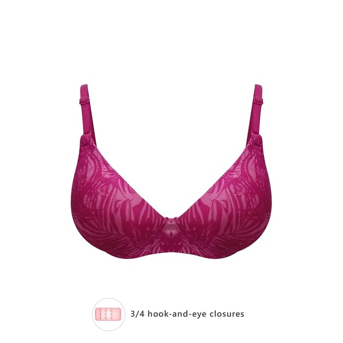 Clovia Padded Non-Wired Full Cup Printed Multiway T-shirt Bra in Dark Pink - BR1277L14
Clovia Padded Non-Wired Full Cup Printed Multiway T-shirt Bra in Dark Pink - BR1277L14