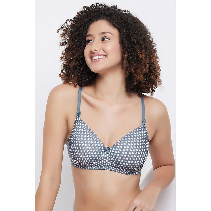 Clovia Padded Non-Wired Full Cup Printed Multiway T-shirt Bra in Grey - BR0935F05, Dark grey
Clovia Padded Non-Wired Full Cup Printed Multiway T-shirt Bra in Grey - BR0935F05, Dark grey
