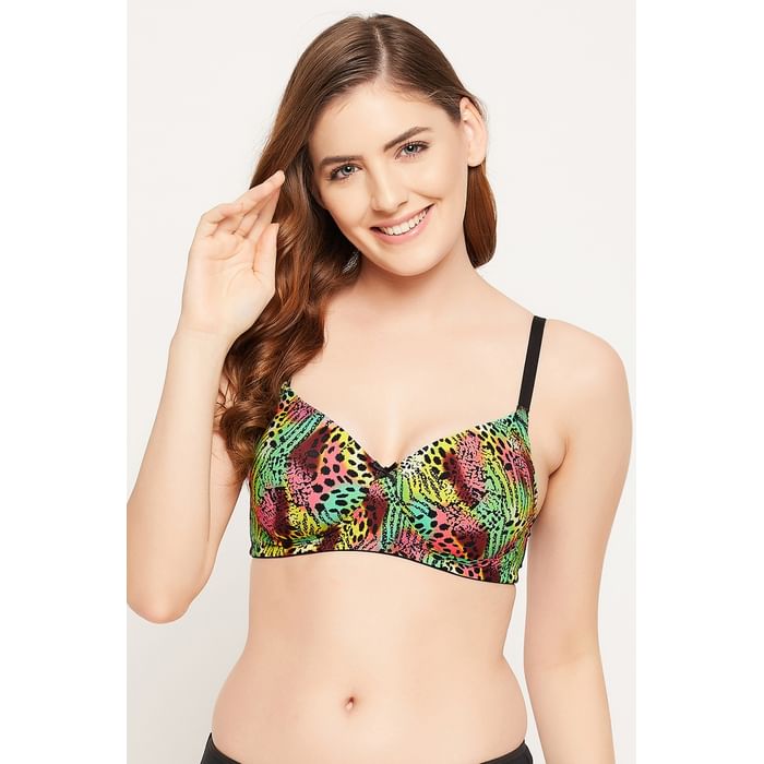 Clovia Padded Non-Wired Full Cup Animal Print T-shirt Bra in Multicolour - BR1277W19
Clovia Padded Non-Wired Full Cup Animal Print T-shirt Bra in Multicolour - BR1277W19