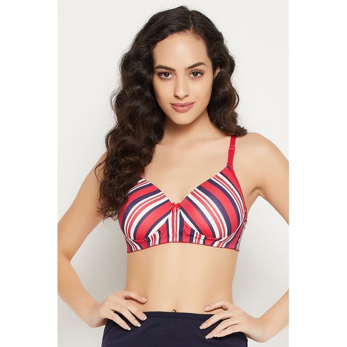Clovia Padded Non-Wired Full Cup Striped Multiway T-shirt Bra in Hot Pink - BR0935X04, Red
Clovia Padded Non-Wired Full Cup Striped Multiway T-shirt Bra in Hot Pink - BR0935X04, Red