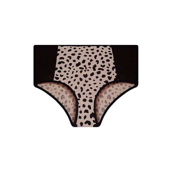 Clovia High Waist Animal Print Hipster Panty in Nude Colour with Powernet Panels - PN2359A24
Clovia High Waist Animal Print Hipster Panty in Nude Colour with Powernet Panels - PN2359A24