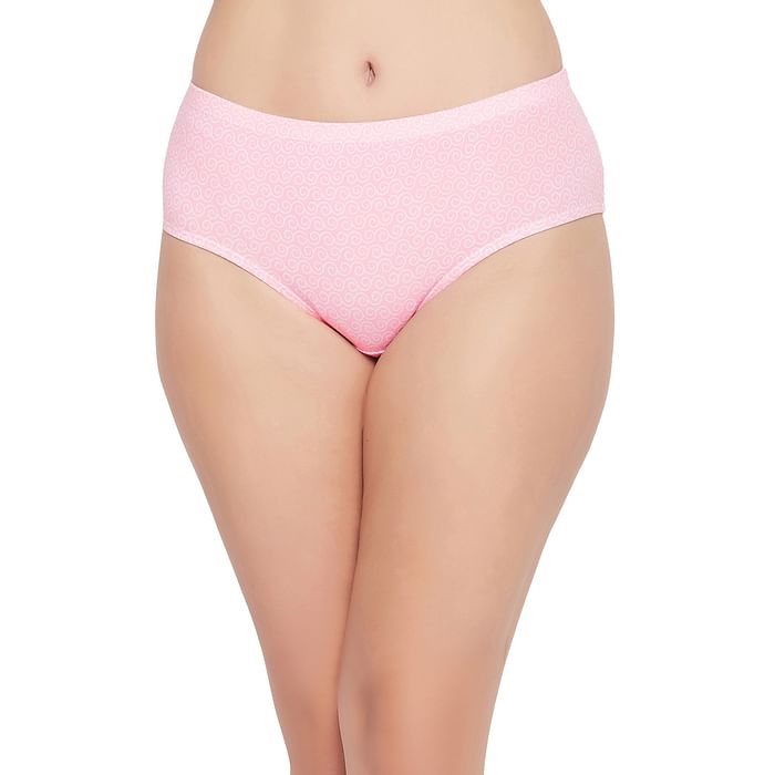 Clovia Mid Waist Spiral Print Hipster Panty in Baby Pink with Inner Elastic - Cotton - PN2378A22, Light pink
Clovia Mid Waist Spiral Print Hipster Panty in Baby Pink with Inner Elastic - Cotton - PN2378A22, Light pink