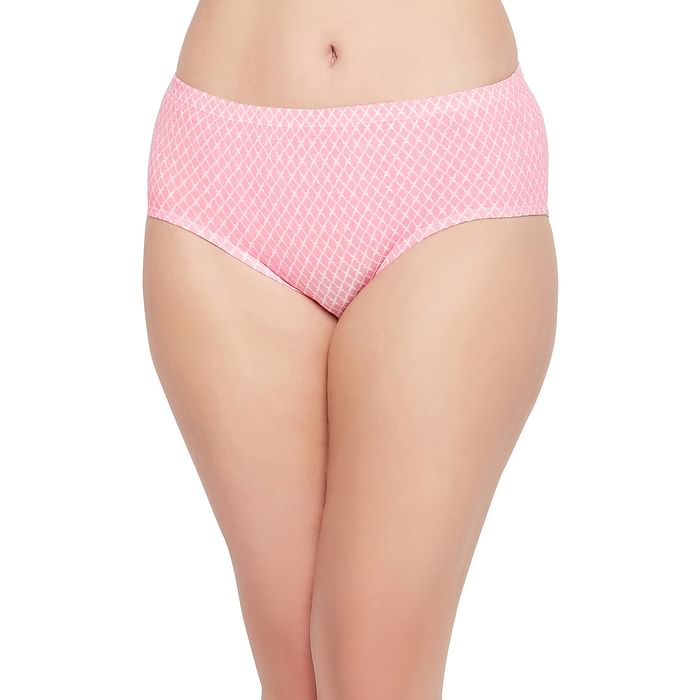 Clovia Mid Waist Printed Hipster Panty in Baby Pink with Inner Elastic - Cotton - PN2378C22, Light pink
Clovia Mid Waist Printed Hipster Panty in Baby Pink with Inner Elastic - Cotton - PN2378C22, Light pink