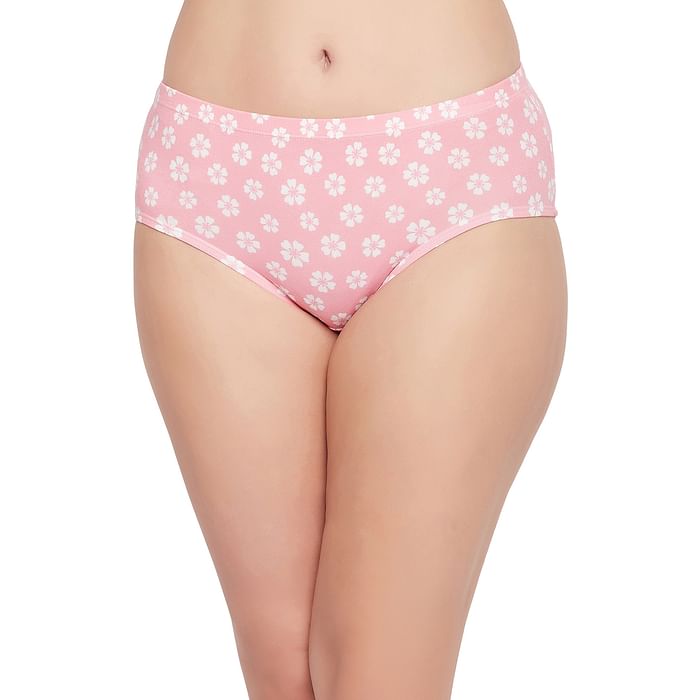 Clovia Mid Waist Floral Print Hipster Panty in Baby Pink with Inner Elastic - Cotton - PN2378E22, Light pink
Clovia Mid Waist Floral Print Hipster Panty in Baby Pink with Inner Elastic - Cotton - PN2378E22, Light pink