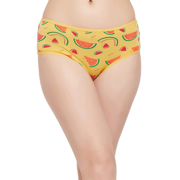Clovia Mid Waist Fruit Print Hipster Panty in Yellow - Cotton - PN2854A02, Light yellow
Clovia Mid Waist Fruit Print Hipster Panty in Yellow - Cotton - PN2854A02, Light yellow