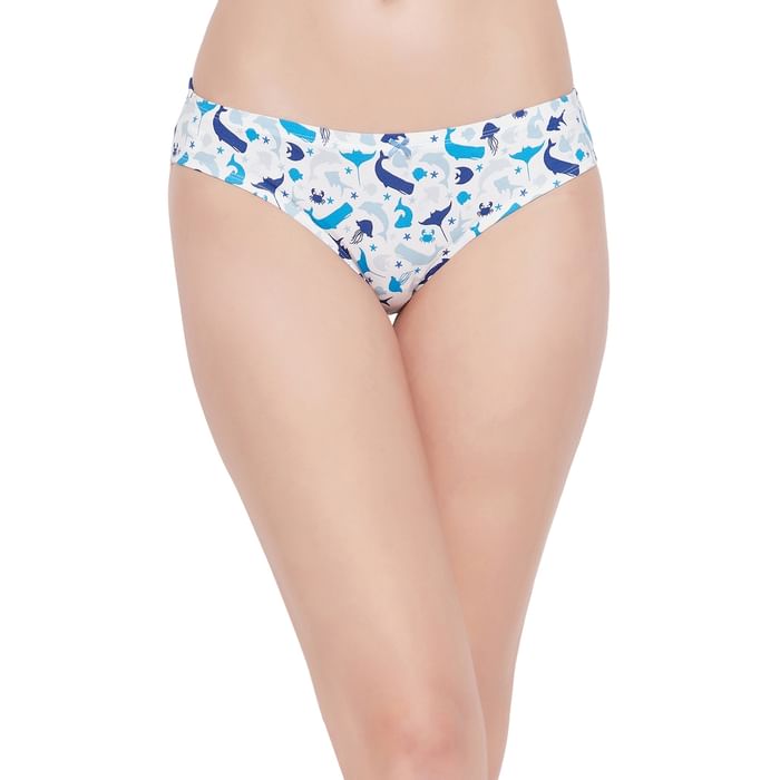 Clovia Low Waist Dolphin Print Bikini Panty in White with Inner Elastic - Cotton - PN3518P18
Clovia Low Waist Dolphin Print Bikini Panty in White with Inner Elastic - Cotton - PN3518P18