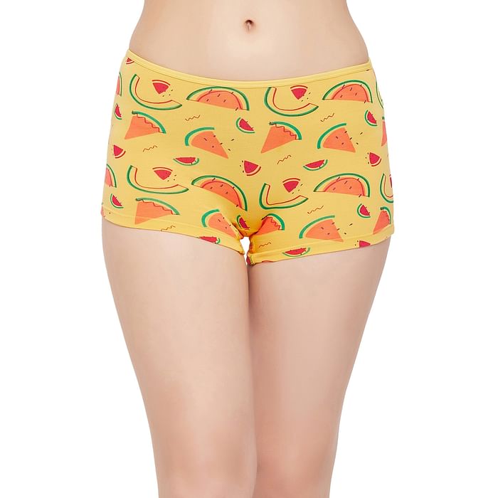 Clovia Mid Waist Watermelon Print Boyshorts in Yellow - Cotton - PN3522A02, Light yellow
Clovia Mid Waist Watermelon Print Boyshorts in Yellow - Cotton - PN3522A02, Light yellow