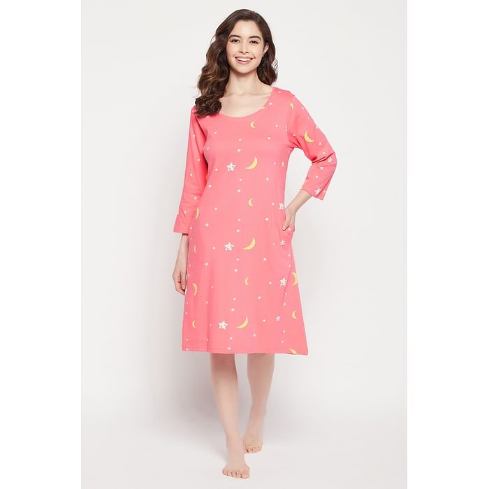 Clovia Pretty Florals Short Night Dress in Rose Pink - 100% Cotton - NS1489P22, Light pink
Clovia Pretty Florals Short Night Dress in Rose Pink - 100% Cotton - NS1489P22, Light pink