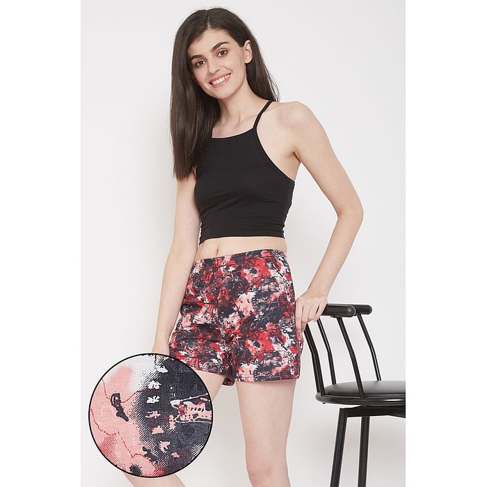 Clovia Print Me Pretty Boxer Shorts in Red - Cotton Rich Red Red, Black - LB0174F14, Pink
Clovia Print Me Pretty Boxer Shorts in Red - Cotton Rich Red Red, Black - LB0174F14, Pink