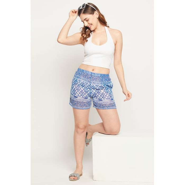 Clovia Print Me Pretty Resort Wear Shorts in Cobalt Blue - Georgette - RW0065P03, Light blue
Clovia Print Me Pretty Resort Wear Shorts in Cobalt Blue - Georgette - RW0065P03, Light blue