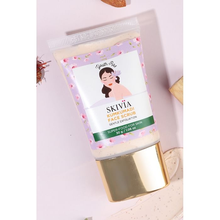Clovia Skivia Kumkumadi Mini Face Scrub with Niacinamide & Beetroot Extracts - 30 g - SKFM13R24, Nude-colour
Clovia Skivia Kumkumadi Mini Face Scrub with Niacinamide & Beetroot Extracts - 30 g - SKFM13R24, Nude-colour