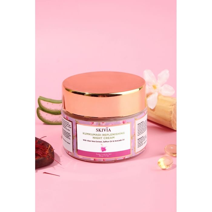 Clovia Skivia Kumkumadi Replenishing Night Cream with Hyaluronic Acid & Aloe Vera Extract - 50 g - SKF007C24, Nude-colour
Clovia Skivia Kumkumadi Replenishing Night Cream with Hyaluronic Acid & Aloe Vera Extract - 50 g - SKF007C24, Nude-colour