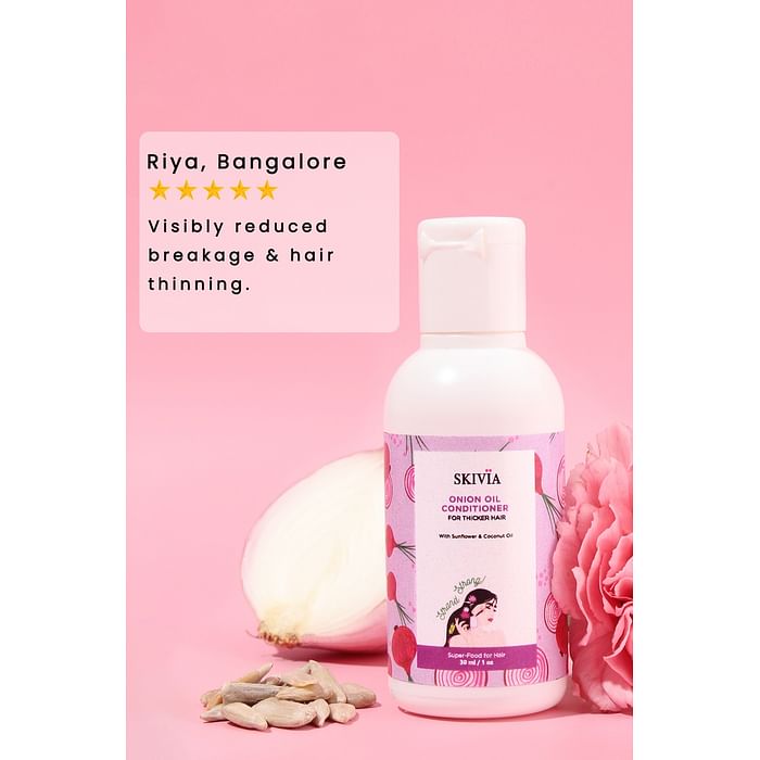 Clovia Skivia Onion Oil Mini Conditioner With Sunflower & Coconut Oil - 30 ml - SKHS17C18, White
Clovia Skivia Onion Oil Mini Conditioner With Sunflower & Coconut Oil - 30 ml - SKHS17C18, White