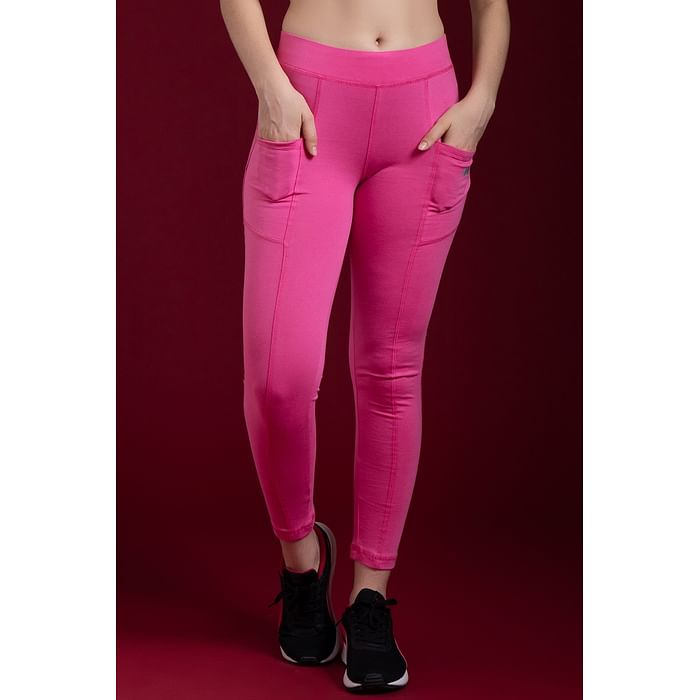Clovia Snug Fit Low Rise Active Tights in Hot Pink with Insert Pockets - AB0059P22, Light pink
Clovia Snug Fit Low Rise Active Tights in Hot Pink with Insert Pockets - AB0059P22, Light pink