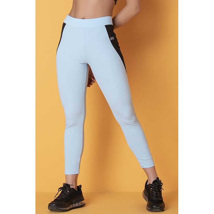 Clovia Snug Fit Active Tights in Sky Blue with Reflective Sticker on Black Panels - AB0042F03, Light blue
Clovia Snug Fit Active Tights in Sky Blue with Reflective Sticker on Black Panels - AB0042F03, Light blue