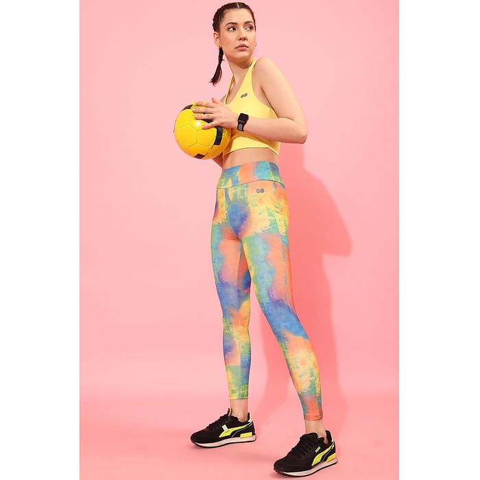 Clovia Snug Fit Ankle-Length High-Rise Active Tie-Dye Print Tights in Multicolour - AB0042C19
Clovia Snug Fit Ankle-Length High-Rise Active Tie-Dye Print Tights in Multicolour - AB0042C19