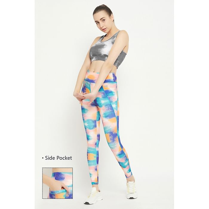 Clovia High Rise Brushstroke Print Active Tights in Multicolour with Side Pocket - AB0042G19
Clovia High Rise Brushstroke Print Active Tights in Multicolour with Side Pocket - AB0042G19