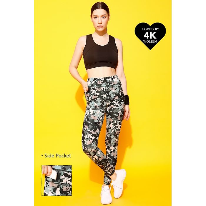 Clovia High Rise Camouflage Print Active Tights in Grey with Side Pocket - AB0042D01, Light grey
Clovia High Rise Camouflage Print Active Tights in Grey with Side Pocket - AB0042D01, Light grey