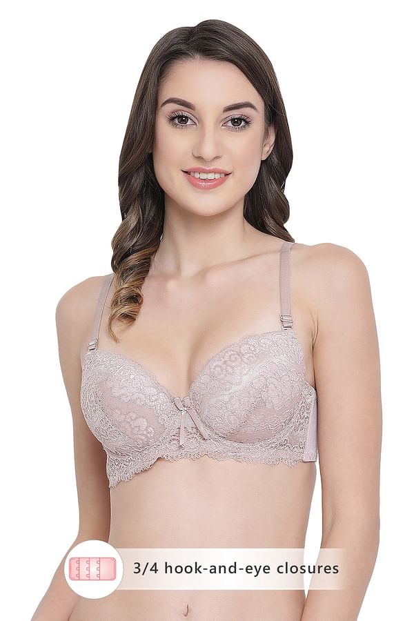 Buy Padded Underwired Level Push Up Multiway Bra In Nude Colour