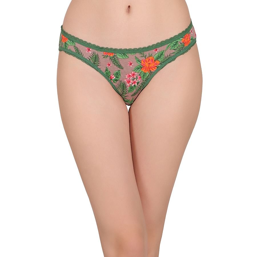 Buy Cotton Low Waist Floral Print Bikini Panty Online India Best