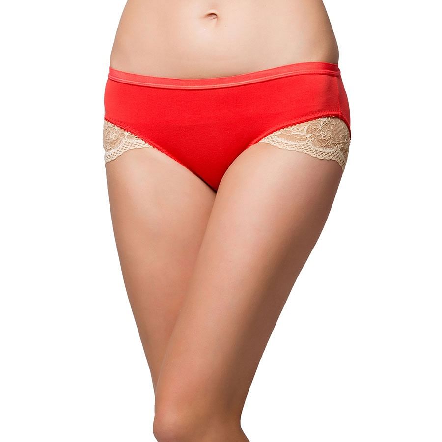 Buy Cotton Mid Waist Bikini Orange Online India Best Prices Cod