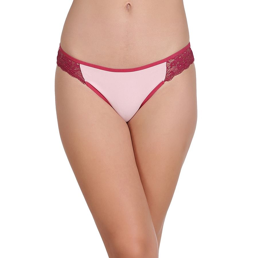 Buy Cotton Mid Waist Bikini Panty With Lace Wings Online India Best