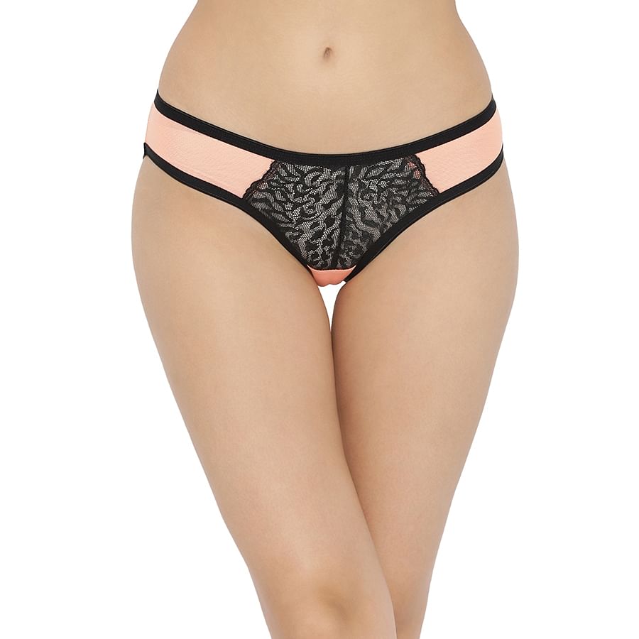 Buy Lace Mid Waist Bikini Panty In Black Online India Best Prices Cod