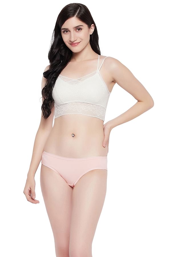 Buy Low Waist Bikini Panty In Baby Pink Cotton Online India Best