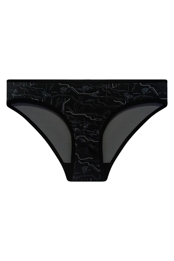 Buy Low Waist Printed Bikini Panty In Dark Grey Online India Best