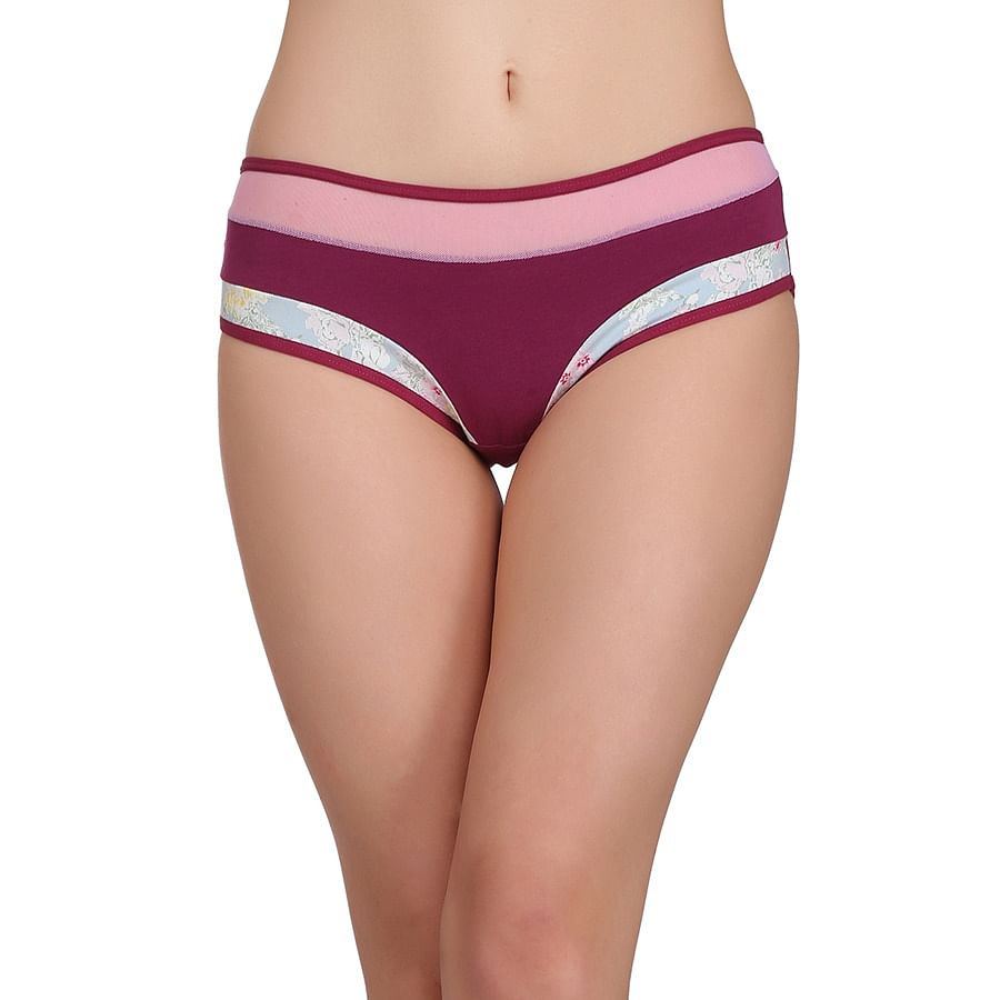 Buy Mid Waist Bikini With Printed Panels Online India Best Prices Cod