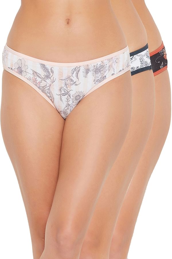 Buy Pack Of Low Waist Printed Bikini Panties Cotton Online India