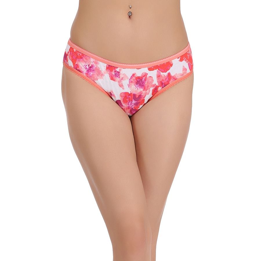 Buy Cotton Floral Print Mid Waist Bikini Panty Online India Best