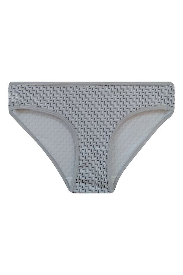 Buy Low Waist Geometric Print Bikini Panty In Grey Online India Best