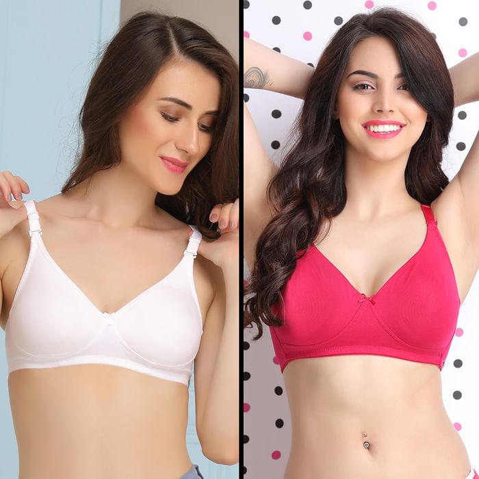 Clovia Set of Two Cotton Non-Padded Non-Wired Multiway T-Shirt Bra - BRC841R18, White
Clovia Set of Two Cotton Non-Padded Non-Wired Multiway T-Shirt Bra - BRC841R18, White