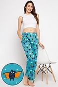 Graphic Print Pyjama in Sky Blue - Fleece