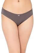 Low Waist Bikini Panty in Grey - Cotton