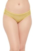 Low Waist Bikini Panty in Light Yellow - Lace