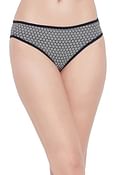 Low Waist Honeycomb Print Bikini Panty in Navy - Cotton