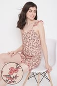 Pretty Florals Cami Top & Shorts Set in Soft Pink - 100% Cotton