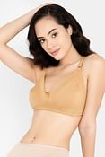 Non-Padded Non-Wired Full Cup Bra in Nude Colour - Cotton