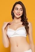 Non-Padded Non-Wired Full Cup Bra in White - Cotton